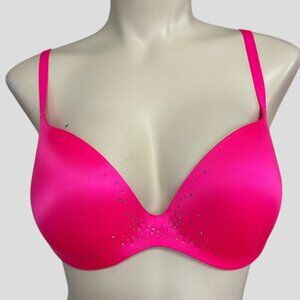 💕2/$35💕La Senza Body Kiss Plunge Hot Pink Bra 32DD